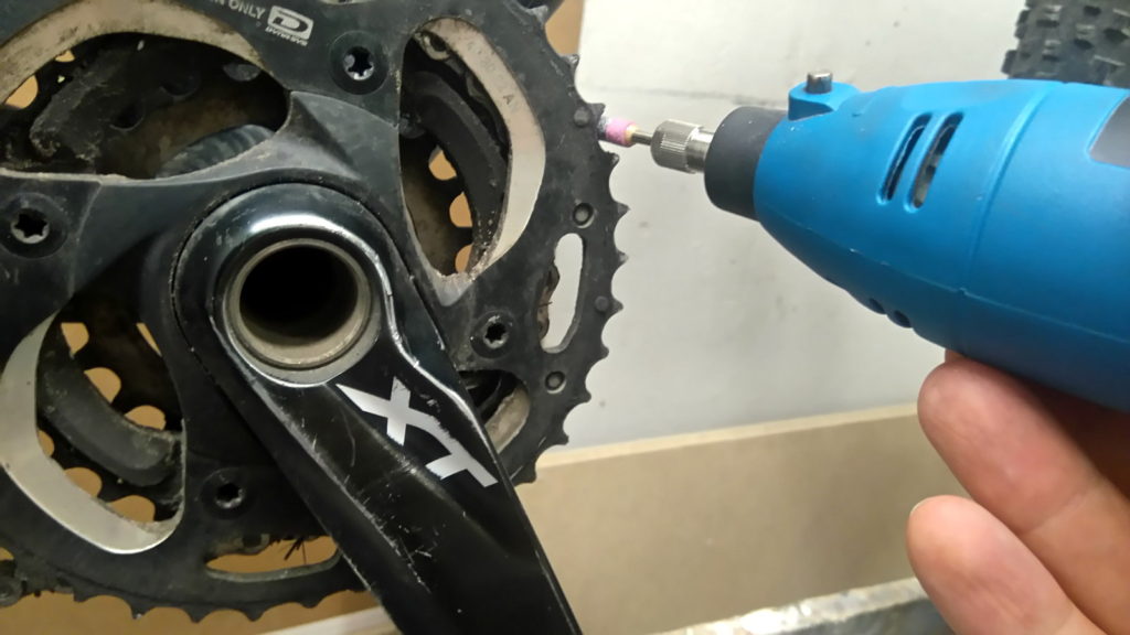 [filing a chainring]